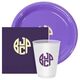4 Initial Rounded Monogram Napkins Image 2 of 2